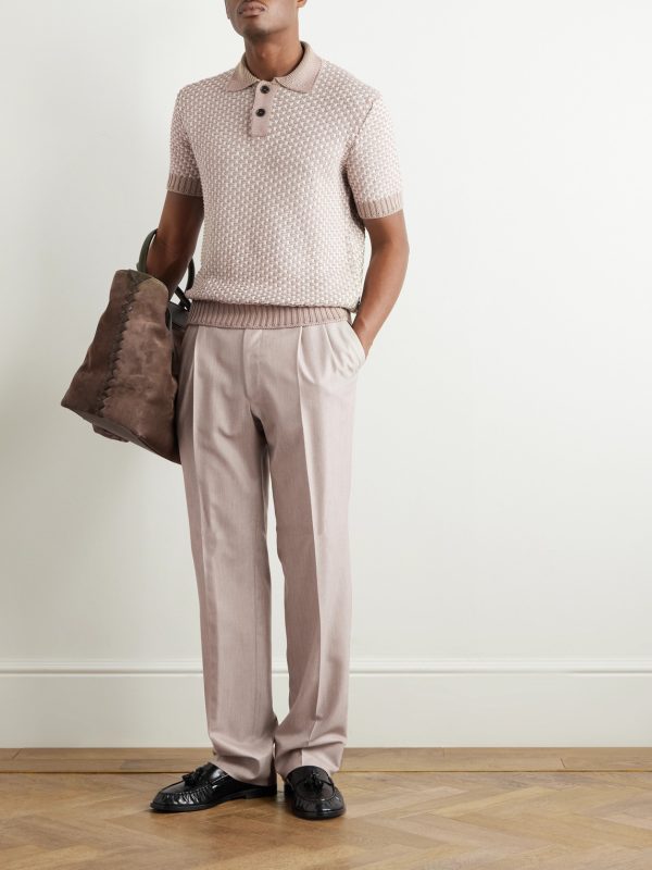 Silk, Cotton and Linen-Blend Polo Shirt - OU Silk, Cotton and Linen-Blend Polo Shirt - OU
