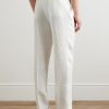 Straight-Leg Pleated Linen-Twill Trousers - BK Straight-Leg Pleated Linen-Twill Trousers - BK
