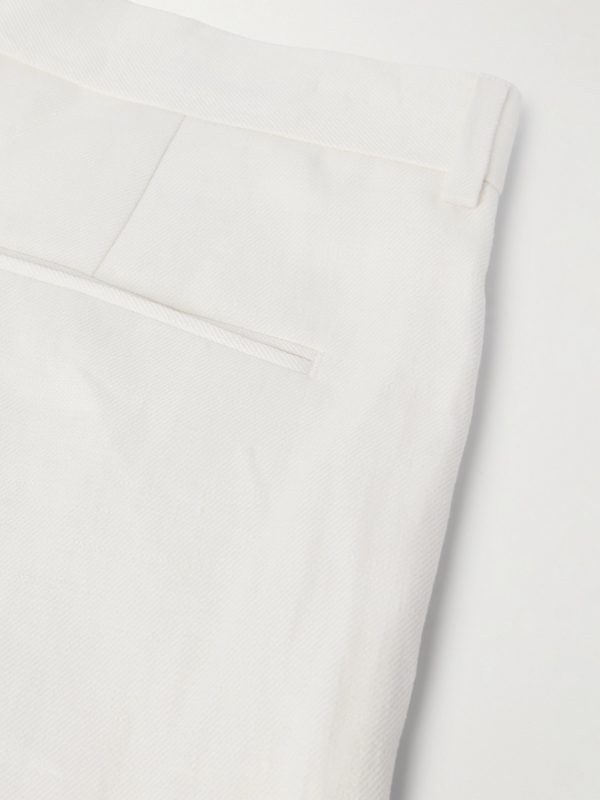 Straight-Leg Pleated Linen-Twill Trousers - CU Straight-Leg Pleated Linen-Twill Trousers - CU