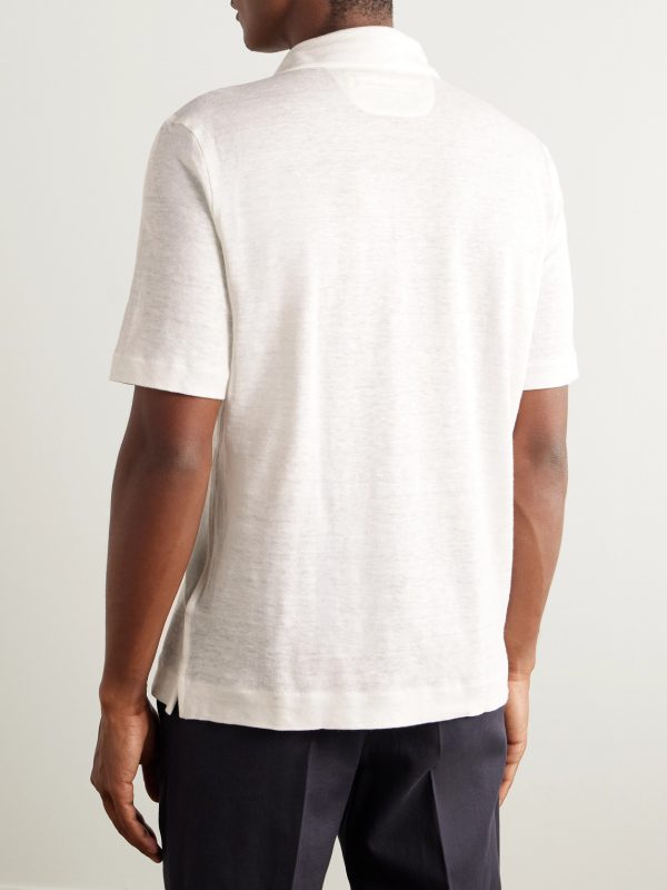 Oasi Linen Polo Shirt - BK Oasi Linen Polo Shirt - BK