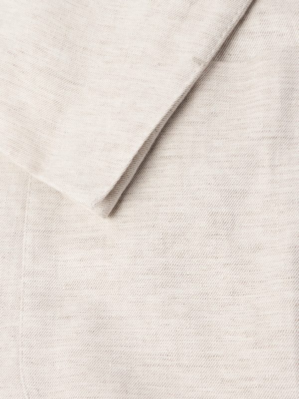 Double-Breasted Linen-Twill Suit Jacket - CU