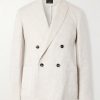 Double-Breasted Linen-Twill Suit Jacket