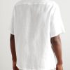 Convertible-Collar Oasi Linen Shirt - BK Convertible-Collar Oasi Linen Shirt - BK