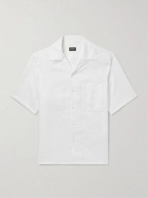 Convertible-Collar Oasi Linen Shirt Convertible-Collar Oasi Linen Shirt