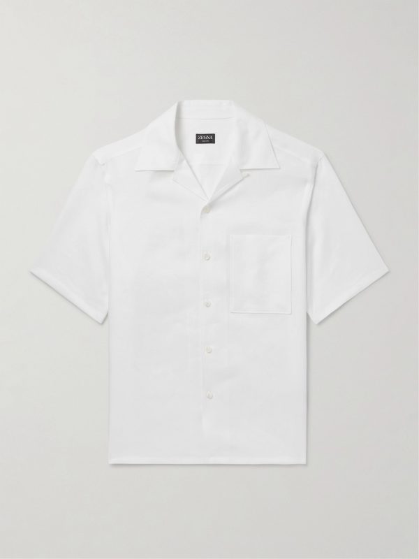 Convertible-Collar Oasi Linen Shirt Convertible-Collar Oasi Linen Shirt
