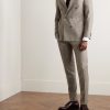 Kei Slim-Fit Double-Breasted Wool-Flannel Suit Jacket - OU Kei Slim-Fit Double-Breasted Wool-Flannel Suit Jacket - OU