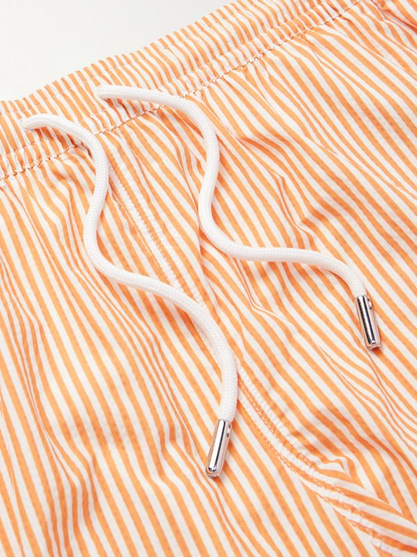 Straight-Leg Mid-Length Striped Swim Shorts - CU Straight-Leg Mid-Length Striped Swim Shorts - CU