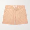 Straight-Leg Mid-Length Striped Swim Shorts Straight-Leg Mid-Length Striped Swim Shorts