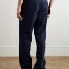 Wide-leg Twill Trousers - BK