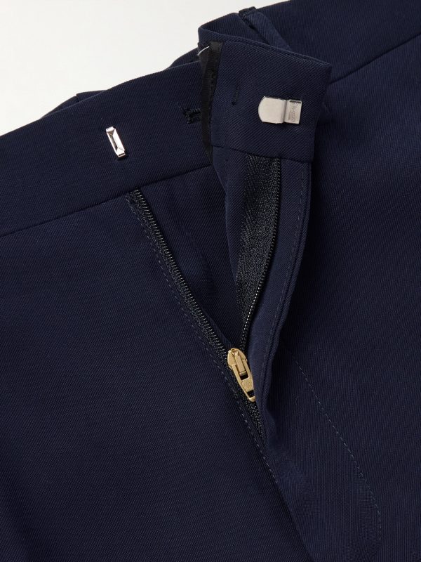 Wide-leg Twill Trousers - E1