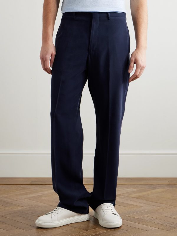 Wide-leg Twill Trousers - FR