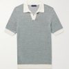 Slim-Fit Birdseye Cotton and Linen-Blend Polo Shirt Slim-Fit Birdseye Cotton and Linen-Blend Polo Shirt