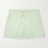 Straight-Leg Mid-Length Striped Swim Shorts Straight-Leg Mid-Length Striped Swim Shorts