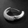 Huggie 14-Karat White Gold Diamond Single Hoop Earring - CU Huggie 14-Karat White Gold Diamond Single Hoop Earring - CU