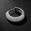 Huggie 14-Karat White Gold Diamond Single Hoop Earring Huggie 14-Karat White Gold Diamond Single Hoop Earring