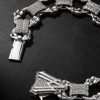 Crushed Bones 14-Karat White Gold Diamond Chain Bracelet - BK