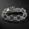 Crushed Bones 14-Karat White Gold Diamond Chain Bracelet