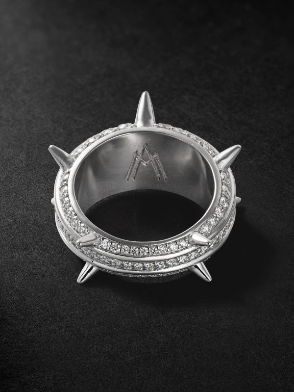 Destroyer 14-Karat White Gold Diamond Ring - BK