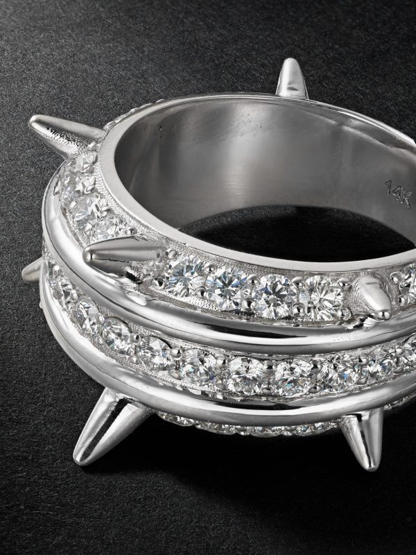 Destroyer 14-Karat White Gold Diamond Ring - CU