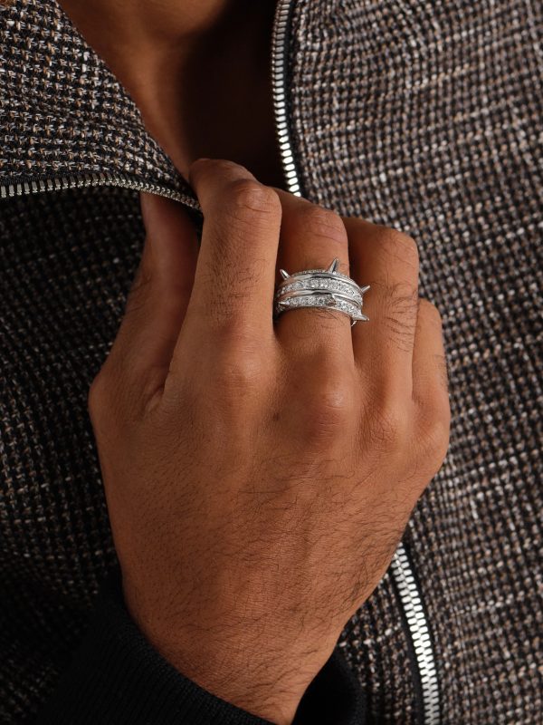 Destroyer 14-Karat White Gold Diamond Ring - FR