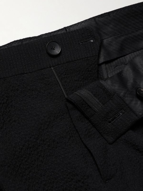 Daniel Tapered Pleated Wool-Blend Seersucker Suit Trousers - E1 Daniel Tapered Pleated Wool-Blend Seersucker Suit Trousers - E1