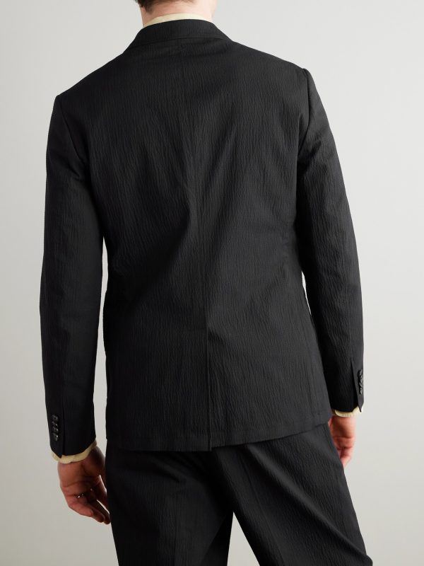 Stretch-Cotton Seersucker Suit Jacket - BK Stretch-Cotton Seersucker Suit Jacket - BK