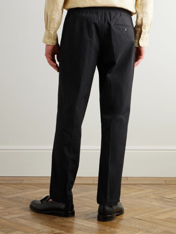 James Tapered Stretch-Cotton Seersucker Suit Trousers - BK
