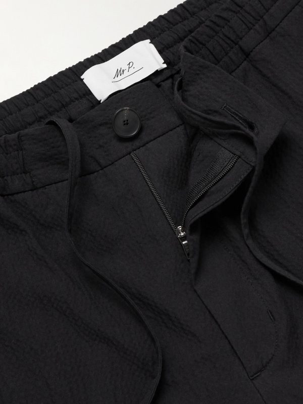 James Tapered Stretch-Cotton Seersucker Suit Trousers - E1