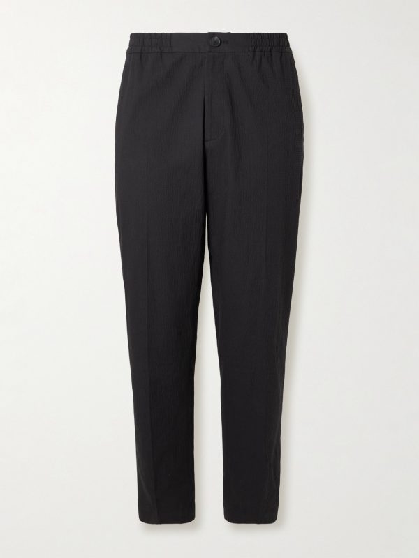 James Tapered Stretch-Cotton Seersucker Suit Trousers