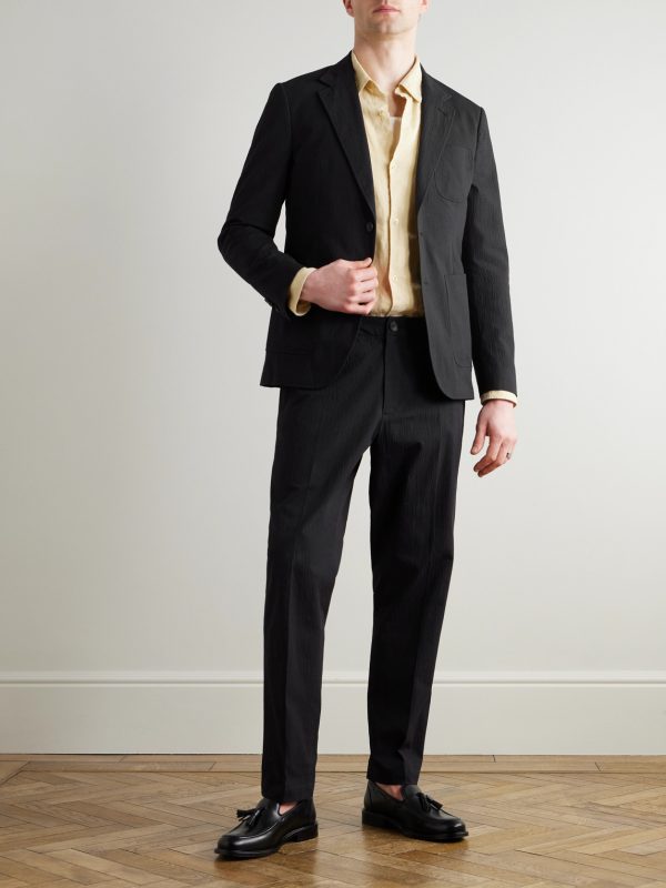 James Tapered Stretch-Cotton Seersucker Suit Trousers - OU