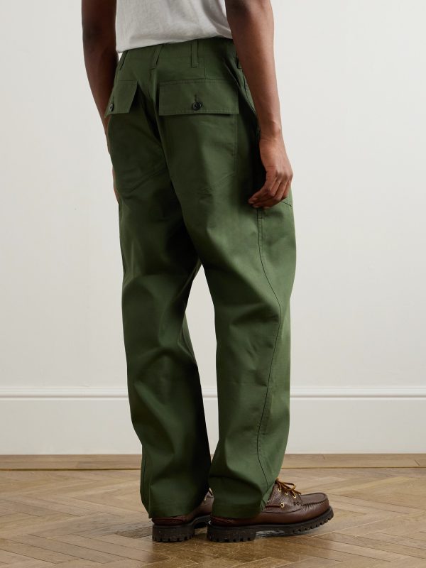 Fatigue Wide-Leg Cotton-Blend Ripstop Trousers - BK Fatigue Wide-Leg Cotton-Blend Ripstop Trousers - BK