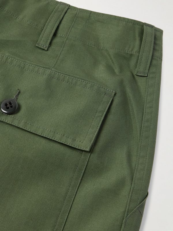 Fatigue Wide-Leg Cotton-Blend Ripstop Trousers - CU Fatigue Wide-Leg Cotton-Blend Ripstop Trousers - CU