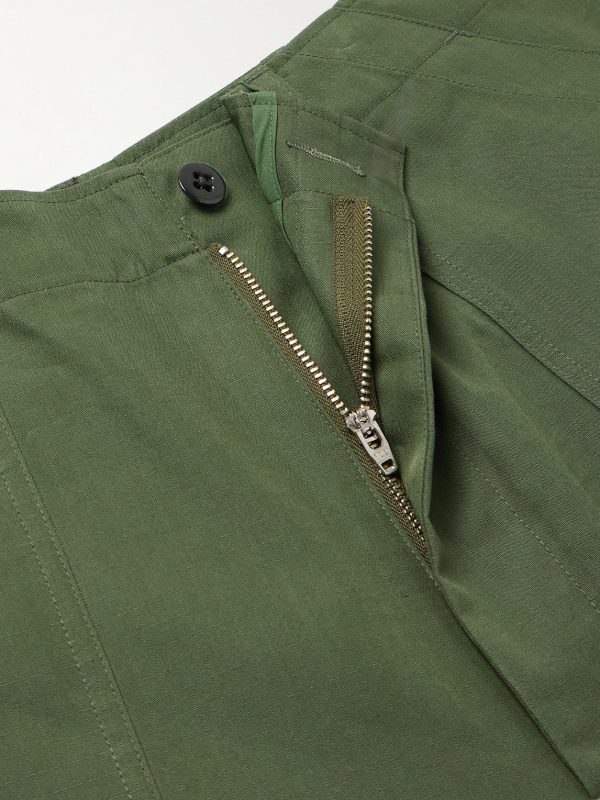 Fatigue Wide-Leg Cotton-Blend Ripstop Trousers - E1 Fatigue Wide-Leg Cotton-Blend Ripstop Trousers - E1