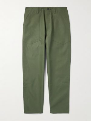 Fatigue Wide-Leg Cotton-Blend Ripstop Trousers Fatigue Wide-Leg Cotton-Blend Ripstop Trousers