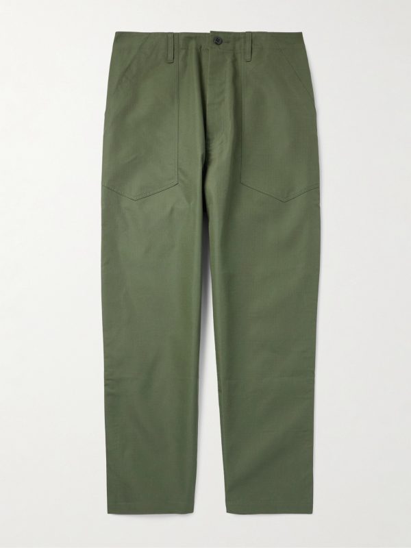 Fatigue Wide-Leg Cotton-Blend Ripstop Trousers Fatigue Wide-Leg Cotton-Blend Ripstop Trousers