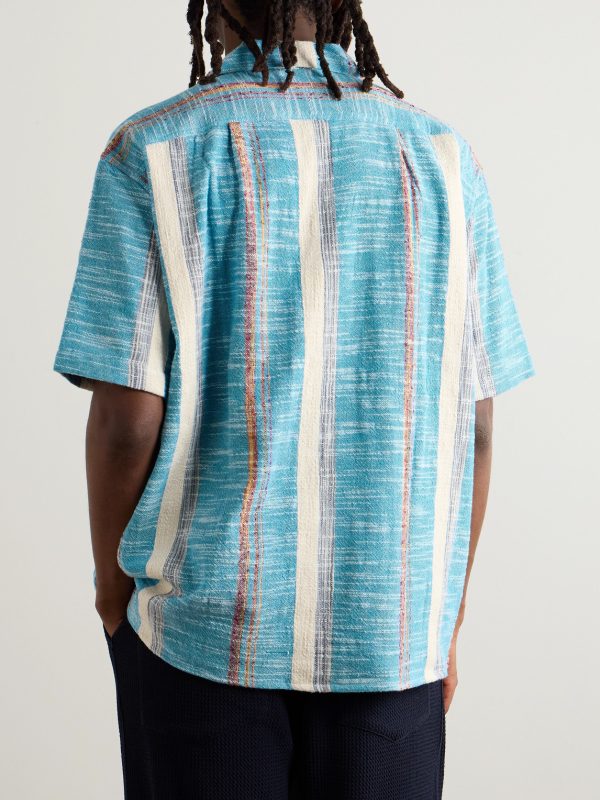 50s Milano Camp-Collar Cotton-Jacquard Shirt - BK 50s Milano Camp-Collar Cotton-Jacquard Shirt - BK
