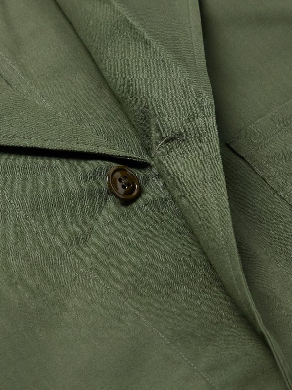 Convertible-Collar Cotton-Blend Ripstop Jacket - CU Convertible-Collar Cotton-Blend Ripstop Jacket - CU