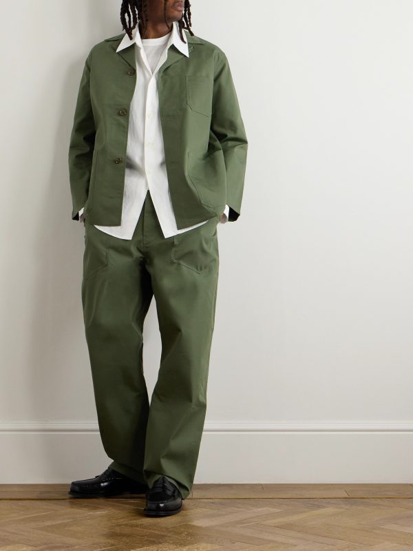 Convertible-Collar Cotton-Blend Ripstop Jacket - OU Convertible-Collar Cotton-Blend Ripstop Jacket - OU