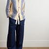 Convertible-Collar Cotton-Jacquard Jacket - OU Convertible-Collar Cotton-Jacquard Jacket - OU