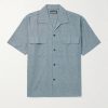 50s Milano Camp-Collar Cotton Oxford Shirt 50s Milano Camp-Collar Cotton Oxford Shirt