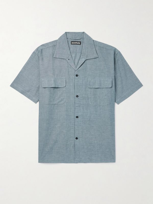 50s Milano Camp-Collar Cotton Oxford Shirt 50s Milano Camp-Collar Cotton Oxford Shirt