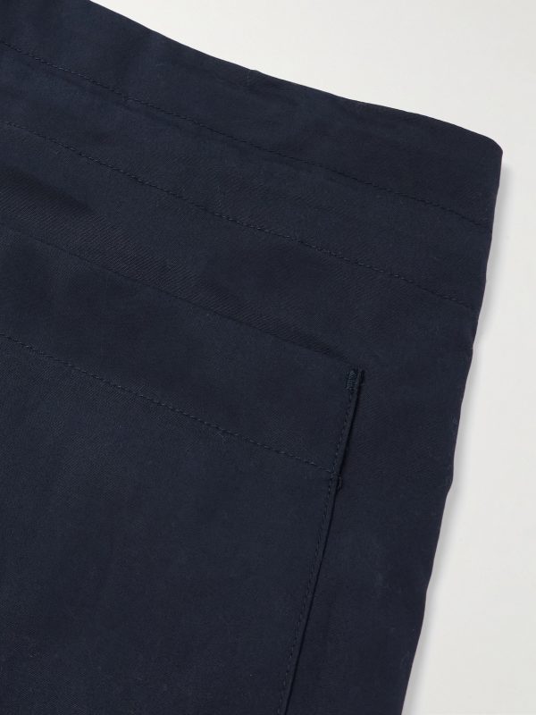 Straight-Leg Pleated Cotton Shorts - CU Straight-Leg Pleated Cotton Shorts - CU