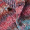 Striped Brushed Jacquard-Knit Cardigan - CU