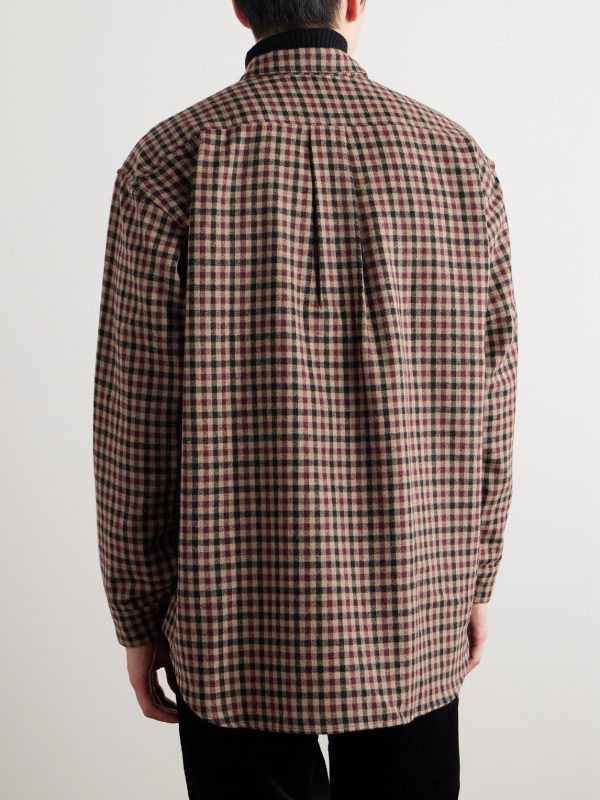 Garson Checked Cotton-Flannel Shirt - BK Garson Checked Cotton-Flannel Shirt - BK