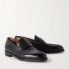 New Classic Flex Glossed-Leather Penny Loafers - FR