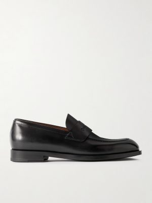 New Classic Flex Glossed-Leather Penny Loafers