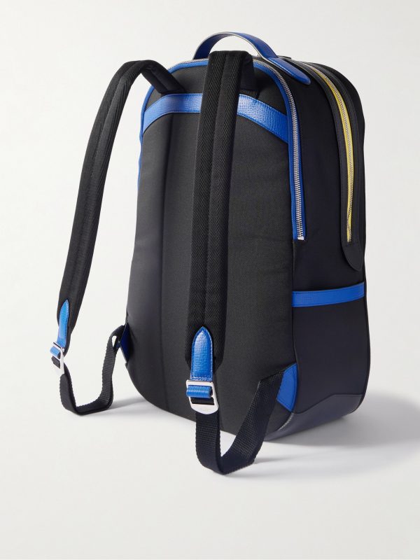 Norton Leather-Trimmed ECONYL® Backpack - BK Norton Leather-Trimmed ECONYL® Backpack - BK