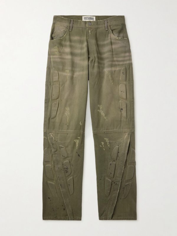 Enduro Straight-Leg Padded Distressed Jeans Enduro Straight-Leg Padded Distressed Jeans