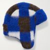 Thistle Checked Alpaca-Blend Trapper Hat
