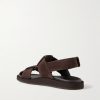 Milford Leather-Trimmed Suede Sandals - BK
